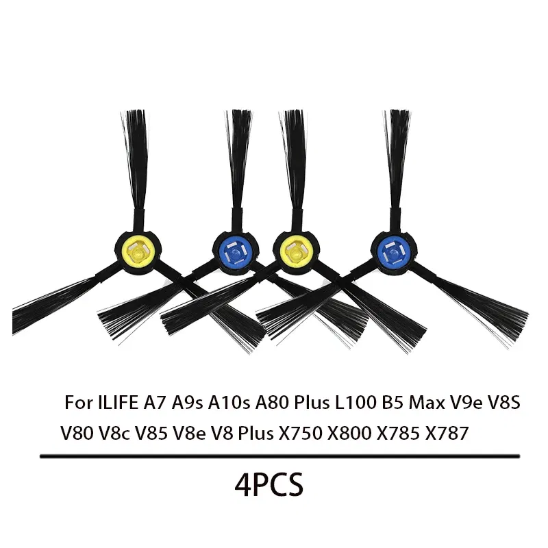 Color: light yellow - Side Brush for ILIFE A7 A9s A10s A80 Plus L100 B5 Max V9e V8S V80 V8c V85 V8e V8 Plus X750 X800 X785 X787 Vacuum Cleaner spare