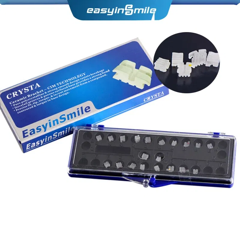 Color: GRAY, Ships From: CHINA - EASYINSMILE Dental Orhto Ceramic Bracket MINI Roth 022/018 3/345 W Hooks Brace 5-5 Dentist Tool