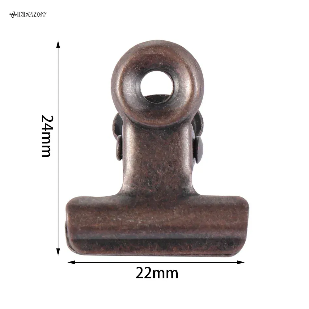 Color: Gold - 1PC Kitchen Food Sealing Bag Clips Stainless Steel Letter Paper Photo File Clamps School Office Calendar Binder Clip