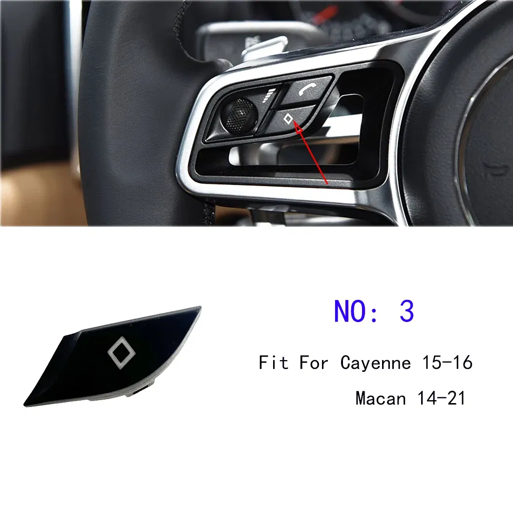 Color: Red - ESIRSUN Steering Wheel Multi-function Button Volume Adjustment Phone Switch Button For Porsche 2015-16 Cayenne 2014-21 Macan