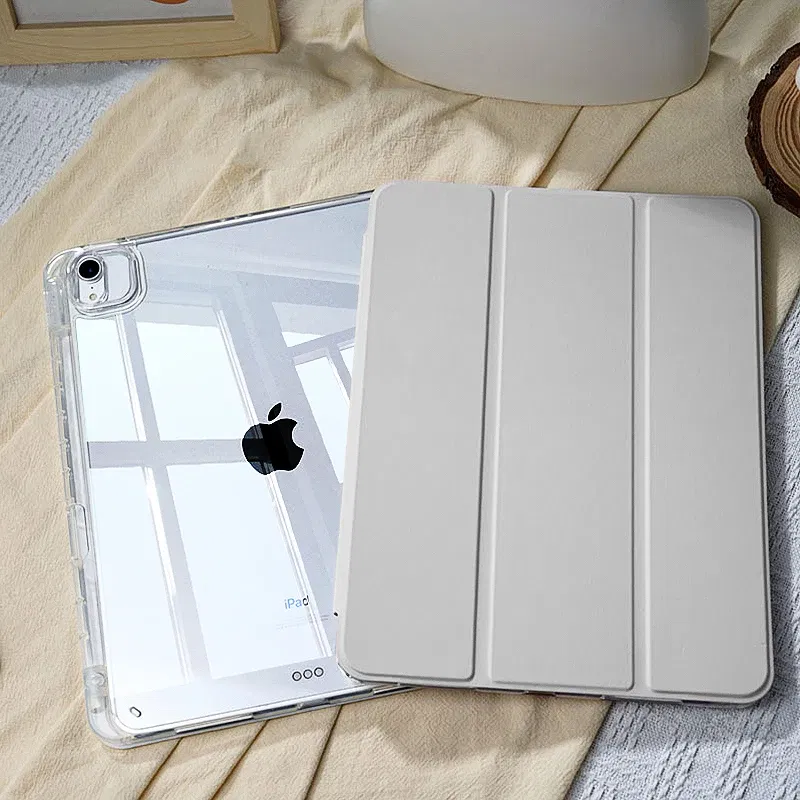 Color: GRAY, Size: EIGHTEEN - For 2025 iPad Air 11 Case iPad 10th Generation 11th A16 9th Cover Gen iPad Pro11 4 5 10.9in 12.9 M2 M3 M4 Pencil Holder Case