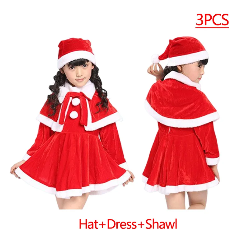 Color: SKY BLUE, Kid Size: 5 - New Year Kids Santa Claus Costume Green Elf Cosplay Christmas Carnival Party Fancy Dress for Girls Boys Red Xmas Clothes Set