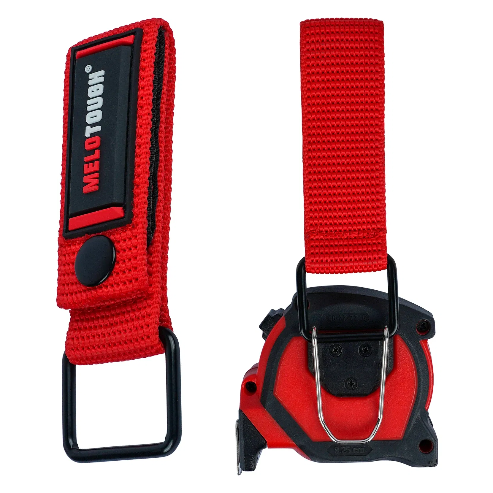 Color: Red - Measuring Tape Holder Tape Measure Holder Drill Impact Tool Holster for Tape Measure, Drills, Clipped Tool