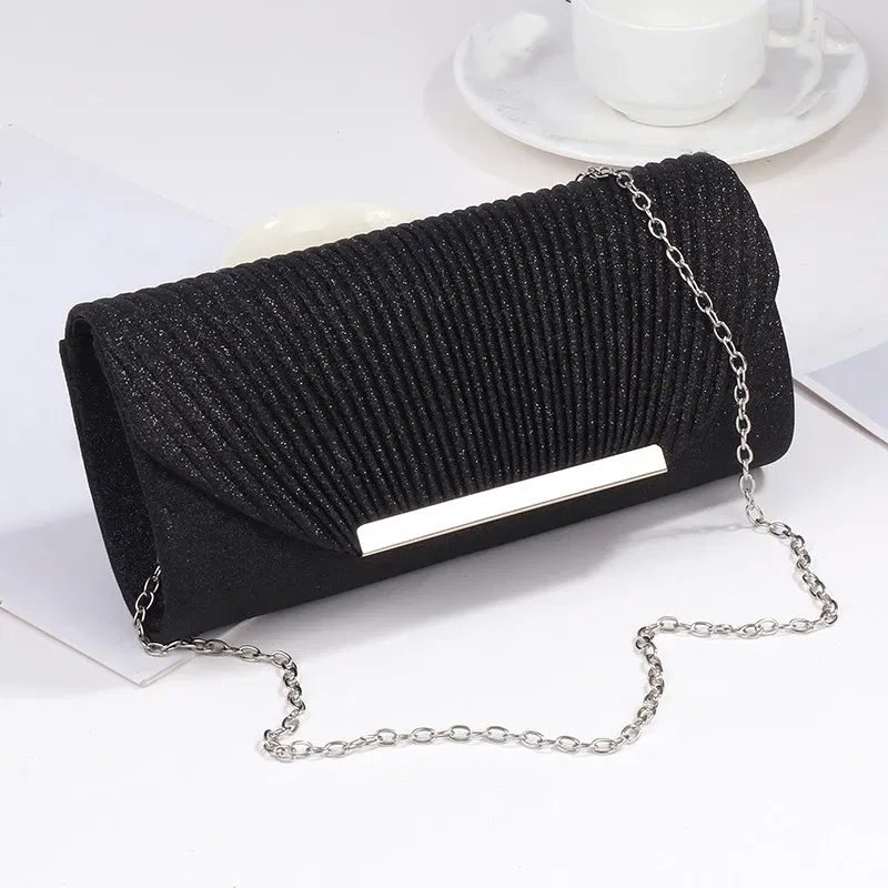 Color: Champagne - Fashion Elegant Clutch Bag New 2023 Hot Selling Chain Dinner Bag Bride Bridesmaid Lady Handbag Factory Outlet