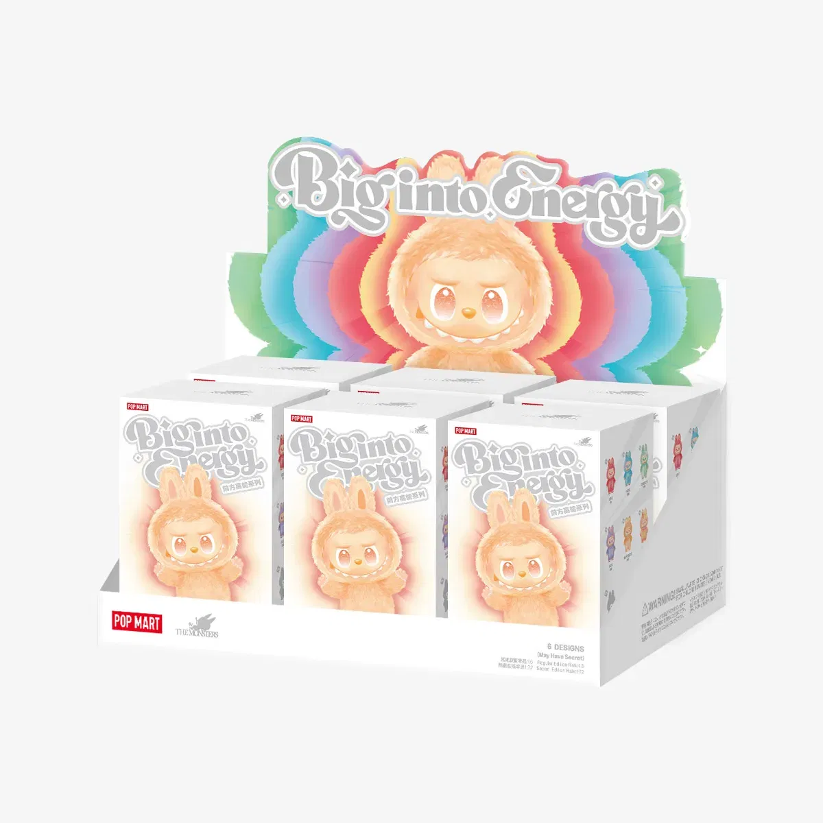 Color: GRAY, Ships From: CHINA, Size: One Size - POP MART Authentic Original Labubu V3 V2 V1 Series the MONSTERS Big Into Energy Series Vinyl Plush Pendant Blind Box Plush Toys