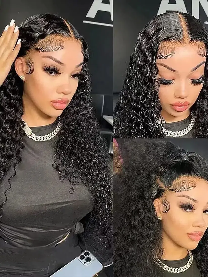 Color: Natural Color, Material Grade: virgin hair, Stretched Length: 22INCHES, Bulk Buy: 5pcs/lot - Bulk hair braiding Water Wave Bulk 18 inch human hair Boho braids with for knotless box or curly loose wave
