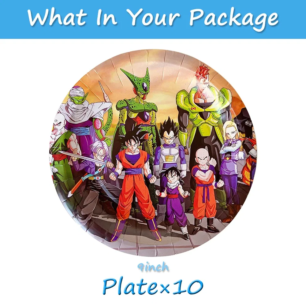 Color: Chocolate, Ships From: CHINA - Goku Dragon Ball Z Kids Birthday Party Gift Decoration Boy Tableware Party Supplies Plate Cup Tablecloth Foil Balloon CakeTopper
