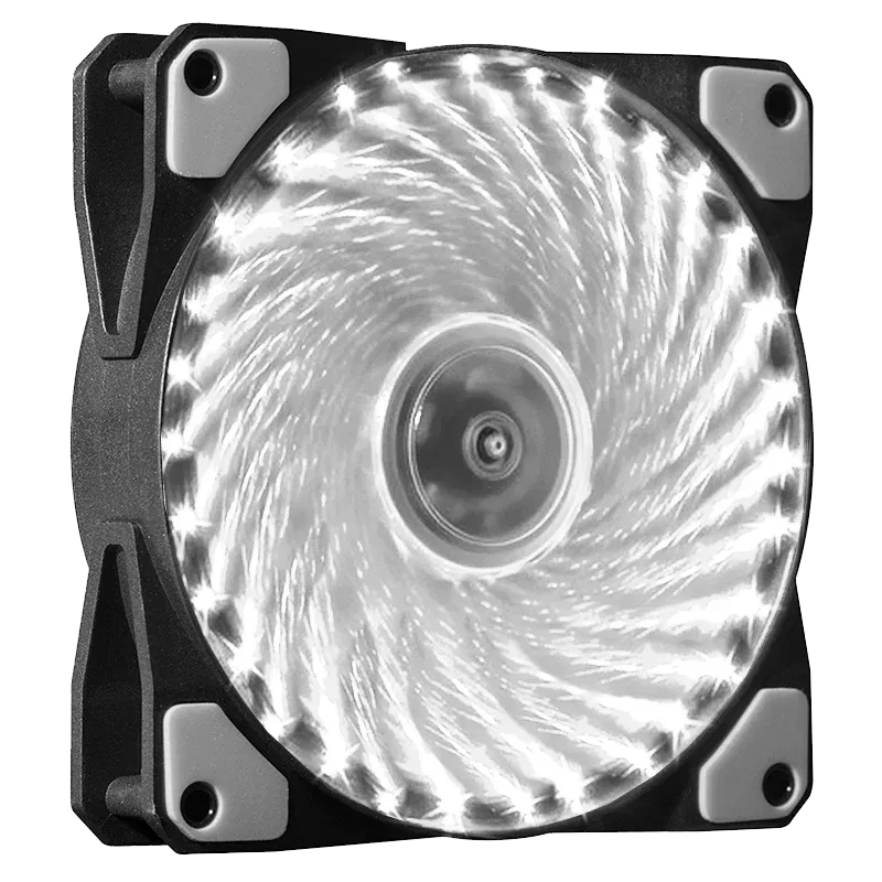 Color: Blue, Blade Color: WHITE, RGB Support: Fixed Color - 12CM RGB LED PWM Light Heat Dissipation Fan 12V DC 15 33 Lights Computer Case Cooling Fan