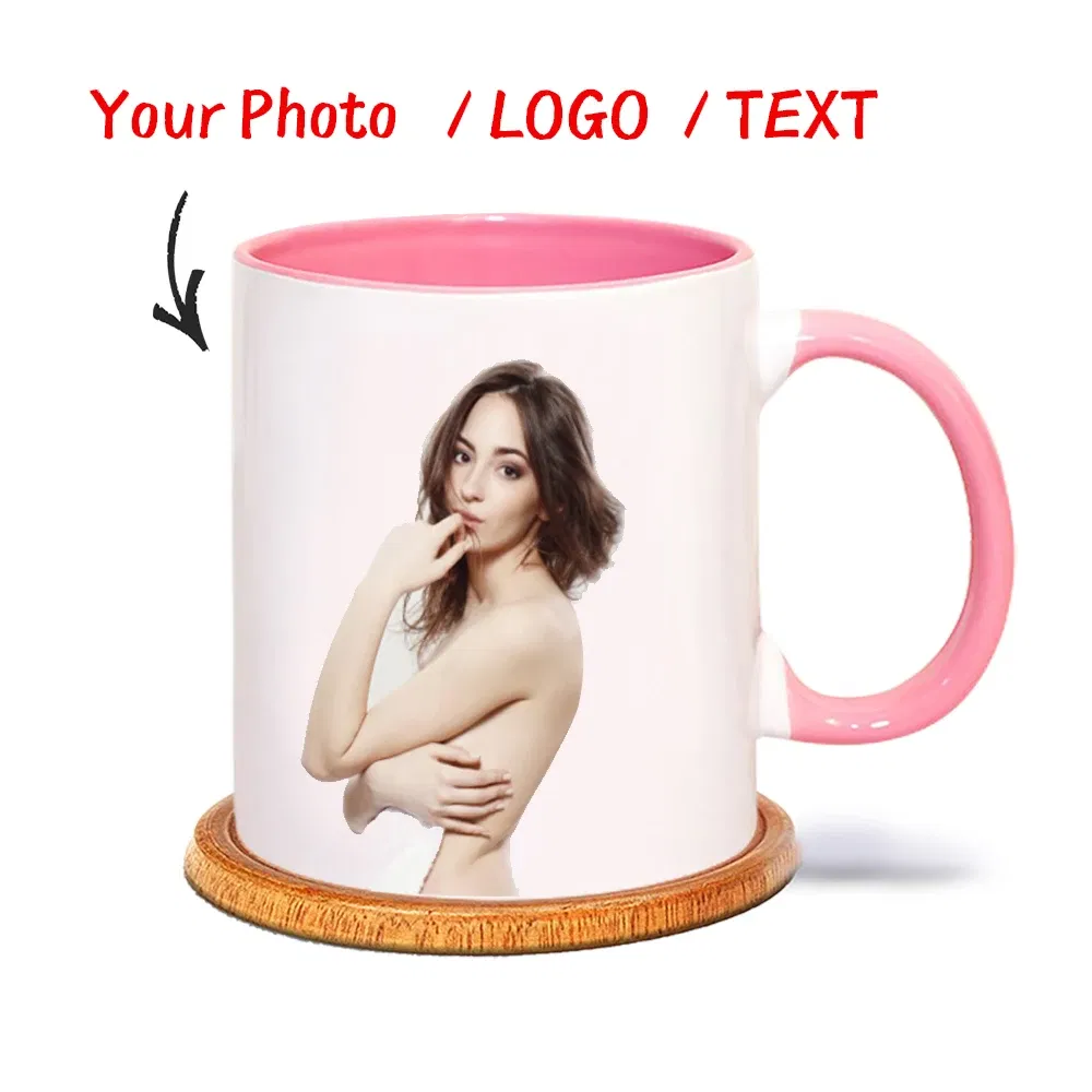 Color: WHITE, Capacity: 301-400ml - Personalised Your Photo Mug, Custom NAME IMAGE TEXT Cup,Customize Coffee Mugs, Tea Cups, Mothers day, Wedding Gift 9 COLOURS