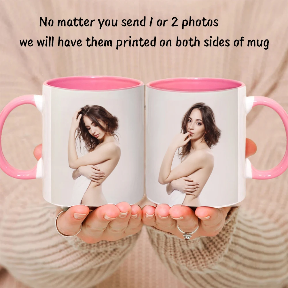 Color: WHITE, Capacity: 301-400ml - Personalised Your Photo Mug, Custom NAME IMAGE TEXT Cup,Customize Coffee Mugs, Tea Cups, Mothers day, Wedding Gift 9 COLOURS