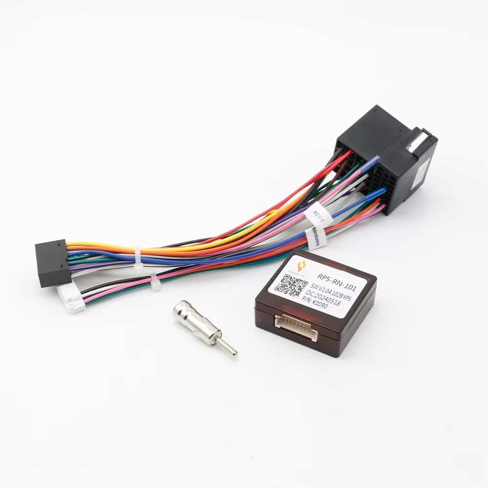 Color Name: black - Car 16pin Wiring Harness Adapter Canbus Box Decoder Radio Power Cable For Renault Logan Sandero Duster Symbol RP5-RN-101