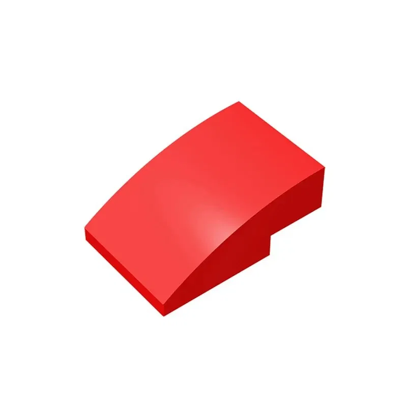 Color: Red - 1 Pcs Buildings Blocks 24309 Slope Curved 3 x 2 Brick Collection Bulk Modular GBC Toy For High-Tech MOC