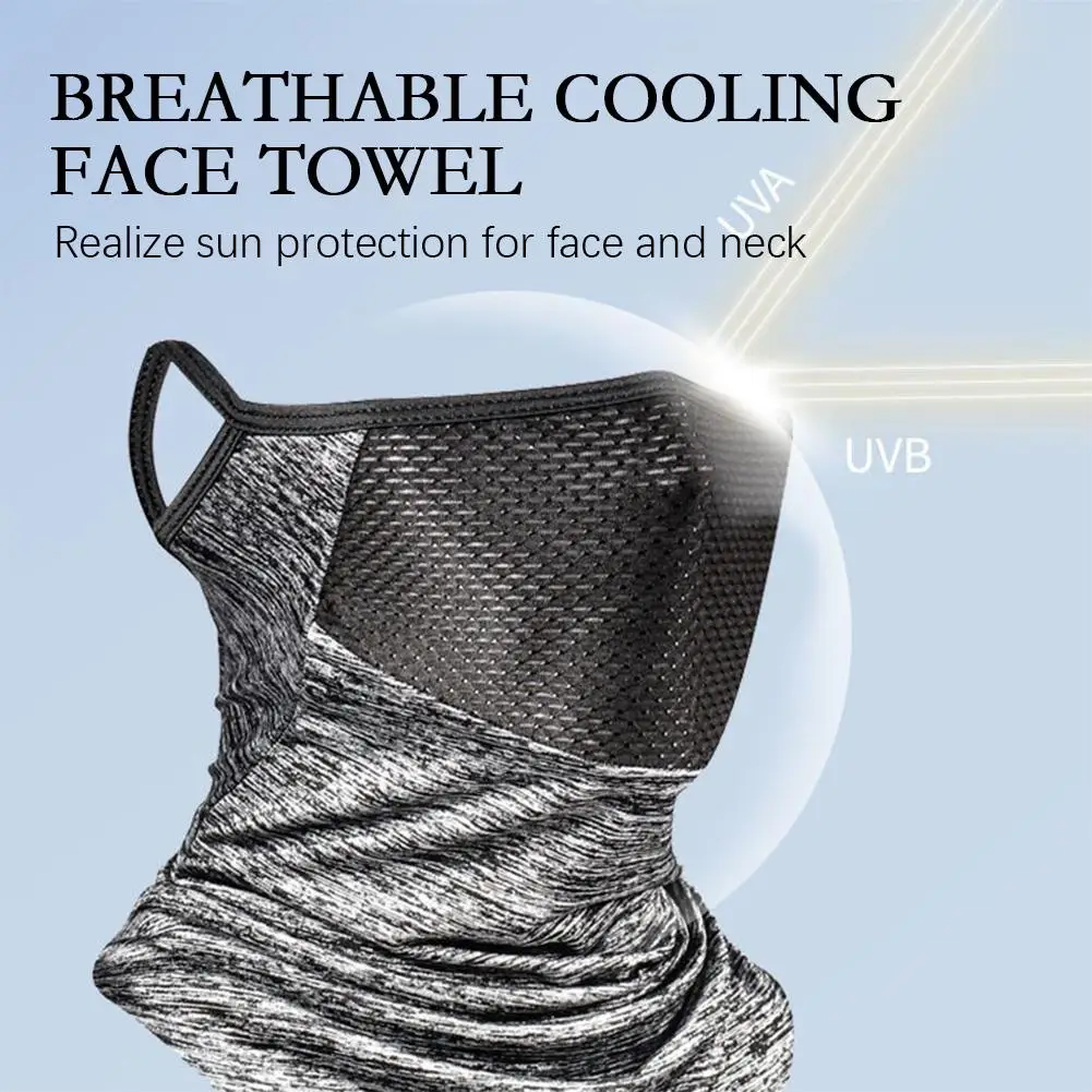 Color: Blue, Ships From: CHINA - Breathable Sun UV Protection Hiking Outdoor Sport Cycling Wind Sun Protection Triangle Ear-hook Mask Cycling Sun Protection Mask