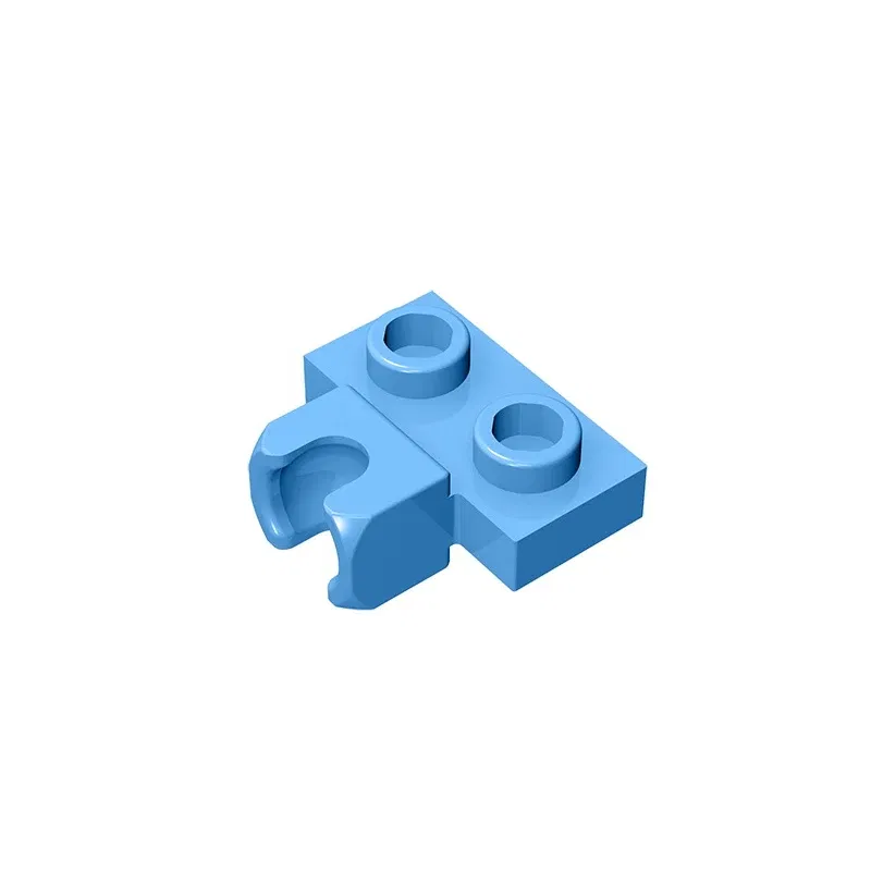 Color: Light  Blue - MOC PARTS GDS-850  Plate, Modified 1 x 2 with Small Tow Ball Socket on Side compatible with lego 14704 pieces of children's toys