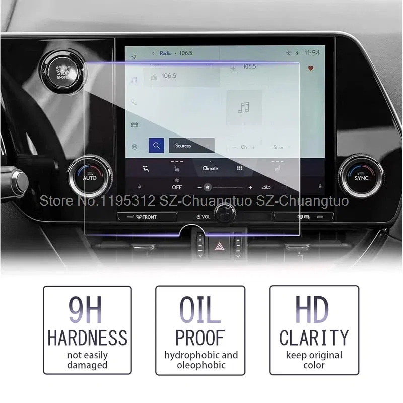 Color Name: Silver - Tempered glass screen protector For Lexus NX NX450H NX350 NX250 NX350H 2022 2023 car radio gps Auto infotainment Screen Sticker