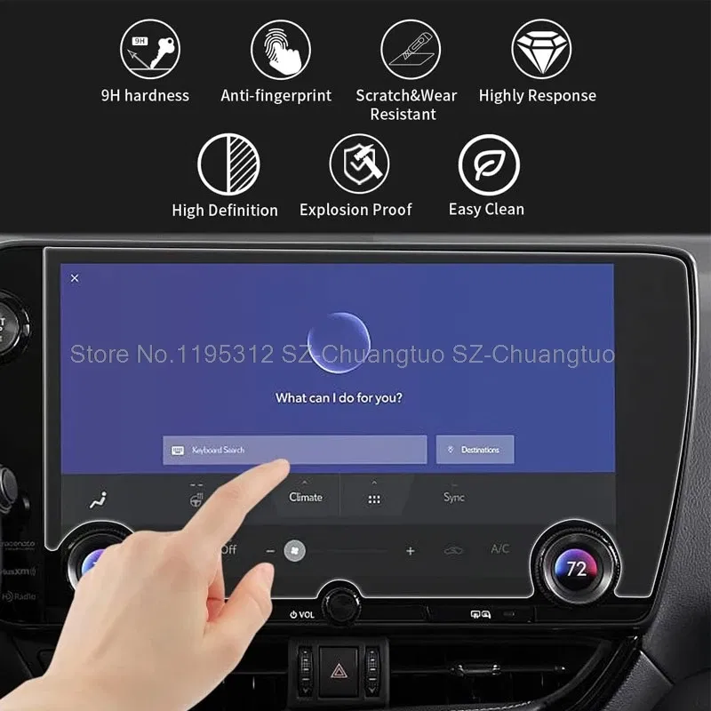 Color Name: Silver - Tempered glass screen protector For Lexus NX NX450H NX350 NX250 NX350H 2022 2023 car radio gps Auto infotainment Screen Sticker