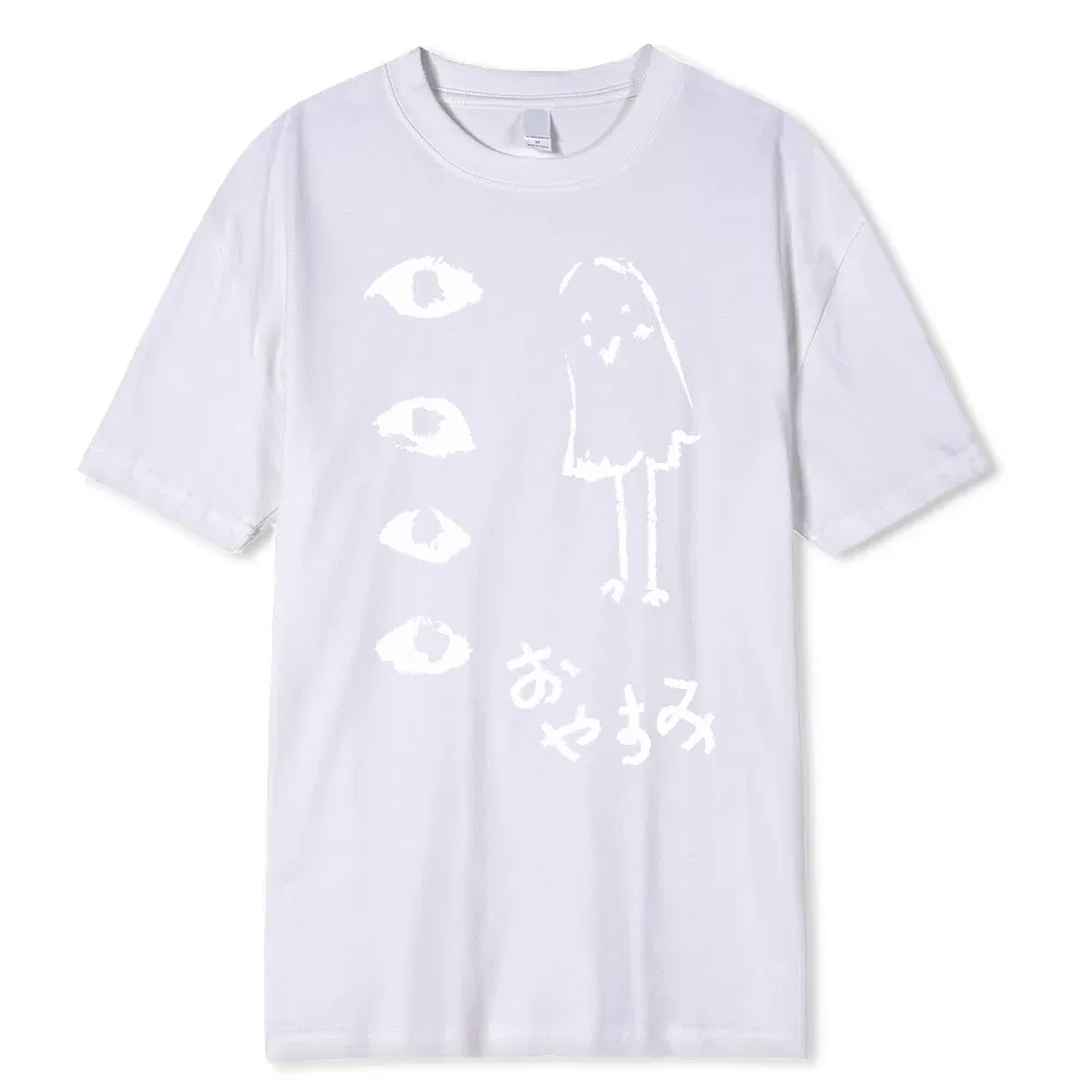 Color: WHITE, Size: L - Oyasumi PunPun Modal Print T-Shirts Funny Anime Streetwear Camisetas Men Women Short-sleev Fashion Harajuku Cartoon Tee Shirt