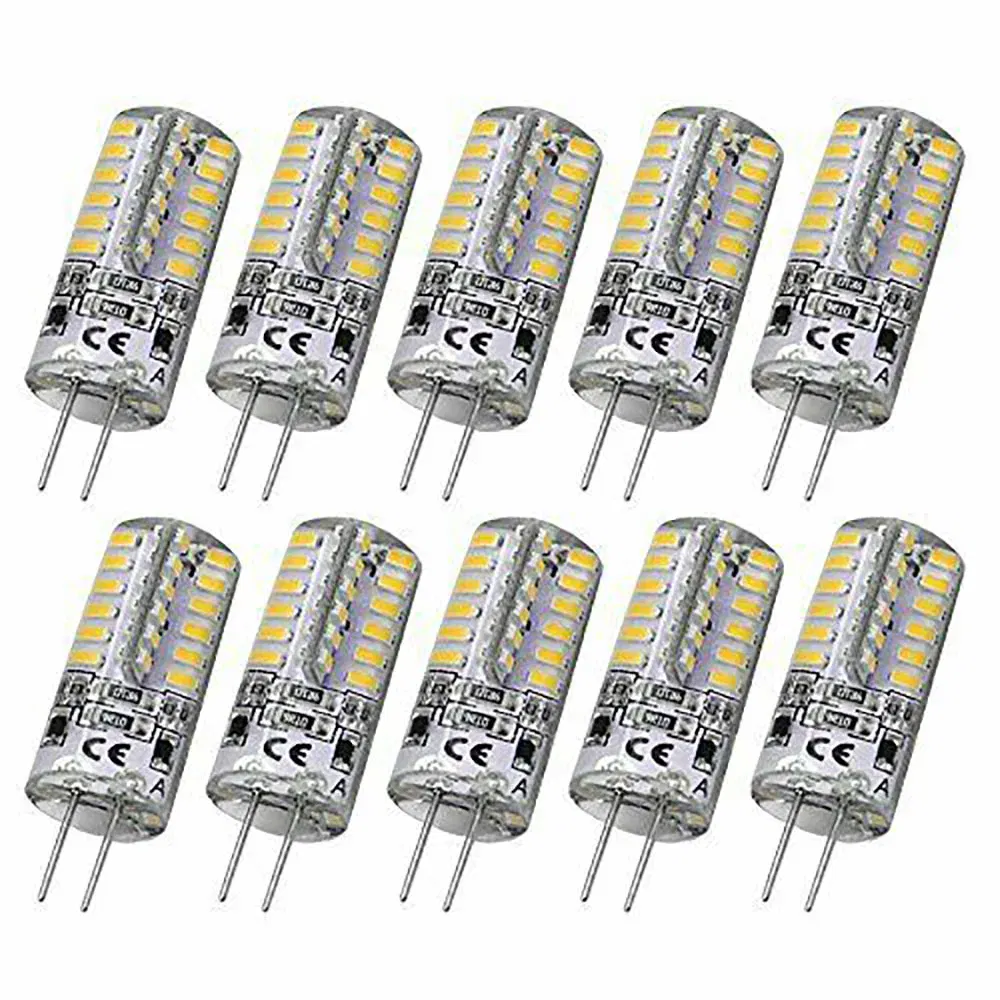 Emitting Color: Red, Color: WHITE, Number of LED Chip: 2 pcs - 10Pcs G4 Led Bulb 2W 3W 5W 9W 10W 12W 15W AC/DC12V/AC220V 3014SMD Silicone Lamp Warm white/White l 360 Degree Angle LED Light