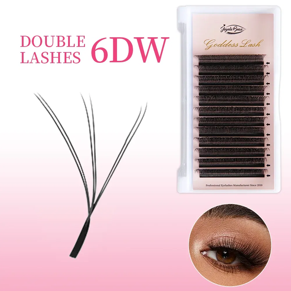 Color: Orange, Curl: D, Thickness: 0.07mm, Length: 17mm, Ships From: CHINA - Goddess 3D/4D/5D/6D/7D/8D W Shape lashes 4D Premade Fan Lash Extensions 0.07 C/D Curl Natural Soft High Quality Idividual Lashes