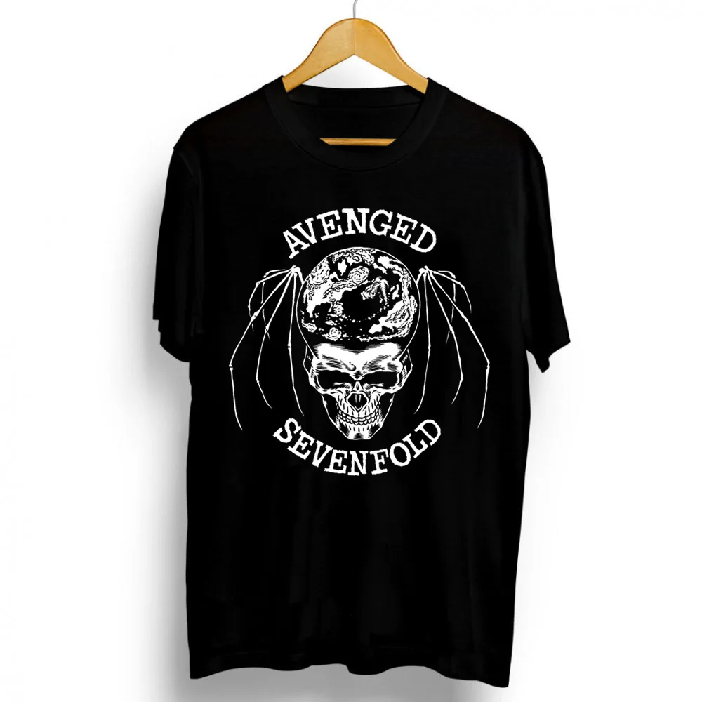 Color: Brown, Size: XXXL - Men Clothes Round Neck T-shirt Heavy Metal Band Rock Cotton Breathable Print Womens Plus Size Tees