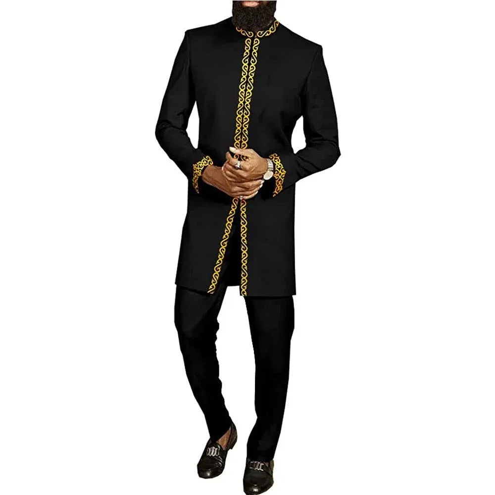 Color: MULTI, Size: S - 2025 new traditional men's suit luxury gentleman's shirt suit casual travel banquet men's two-piece set fashionable men's suit