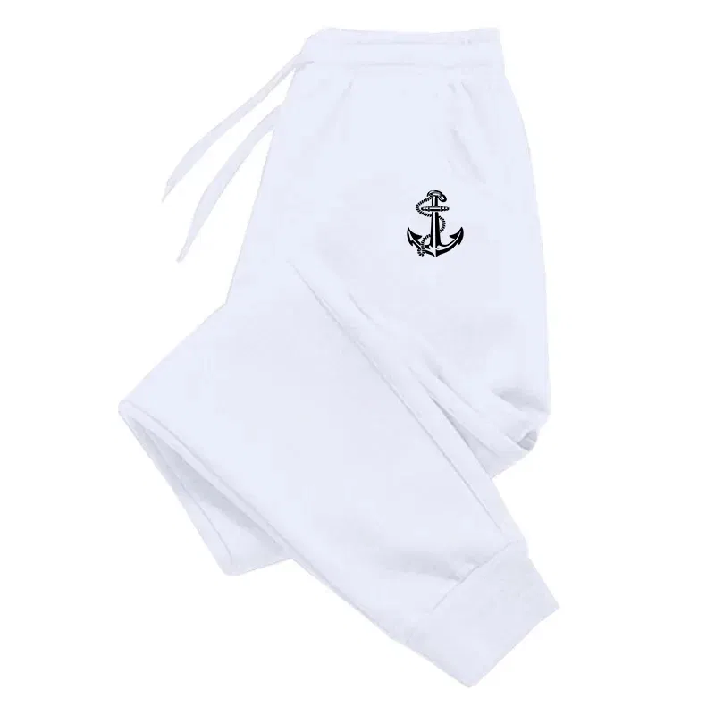 Color: WHITE, Size: 4XL - Autumn And Winter Men Pants New In Men's Clothing Casual Trousers Sport Jogging Tracksuits Sweatpants Harajuku Streetwear Pants