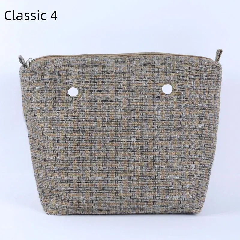 Color: WHITE - TANQU Classic Mini linen canvas organizer fabric inner lining Insert for Obag Mini O Bag Women's Handbag Accessory
