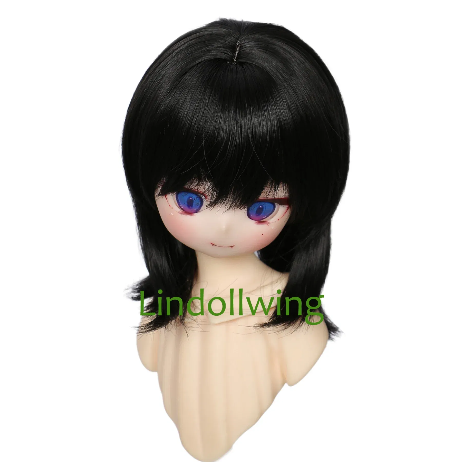 Color: WHITE - 1/3 BJD Wig Pullip Dal DD Dollfie Doll Wig 8-9 inch Long Collection Wig