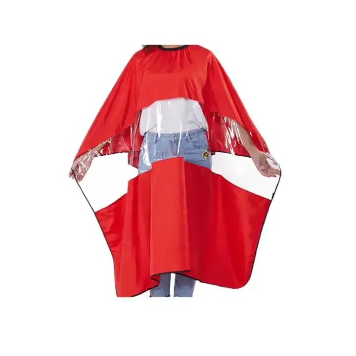 Color: light yellow, Ships From: CHINA - Professional Waterproof Styling Salon Barber Hairdresser Hair Cutting Hairdressing Gown Cape with Viewing Window Apron