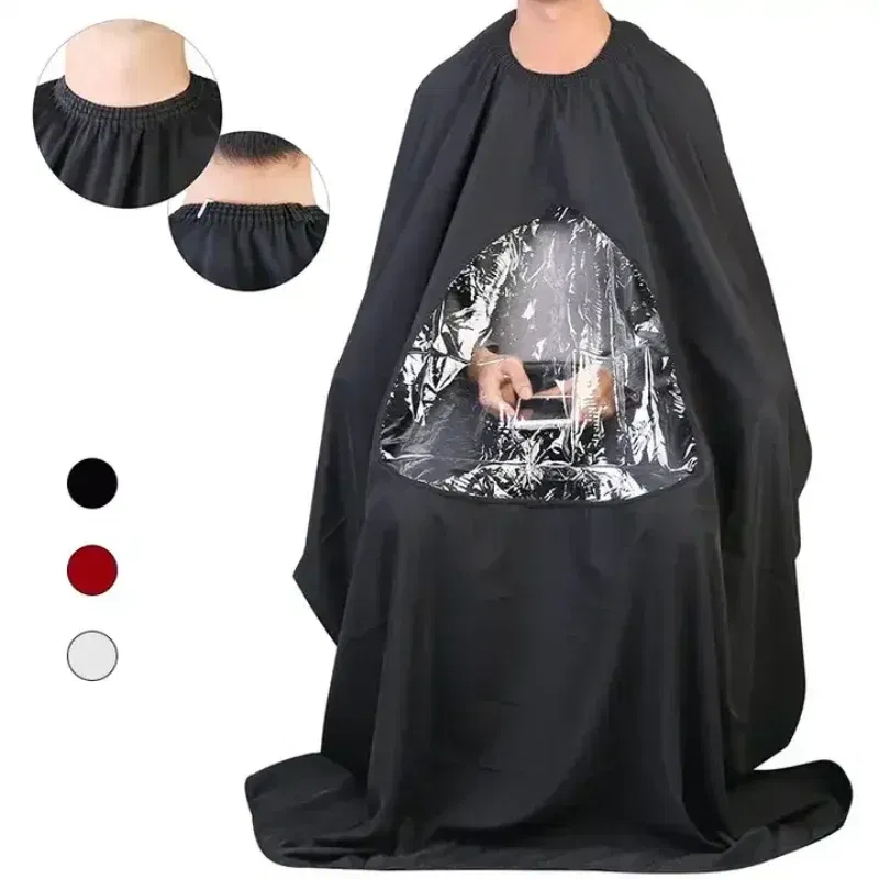 Color: light yellow, Ships From: CHINA - Professional Waterproof Styling Salon Barber Hairdresser Hair Cutting Hairdressing Gown Cape with Viewing Window Apron