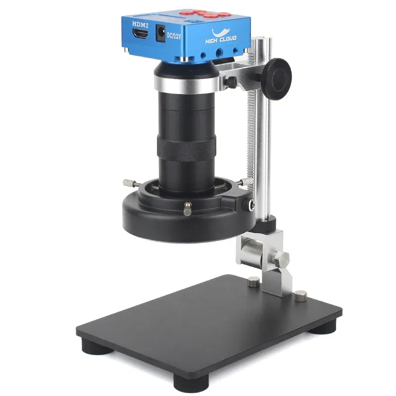 Color: Red - SONY 48MP 4K 1080P HDMI USB Digital Video Monocular Microscope Camera 130 Zoom C-Mount Lens For Phone PCB Soldering Repair Tools