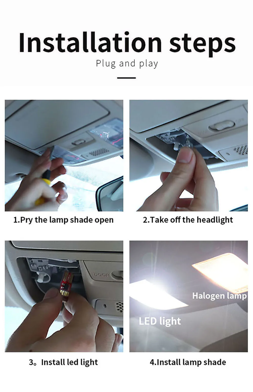 Car LED Light Festoon 31mm 36mm 39mm 41mm CANBUS no error 3030 6SMD 12