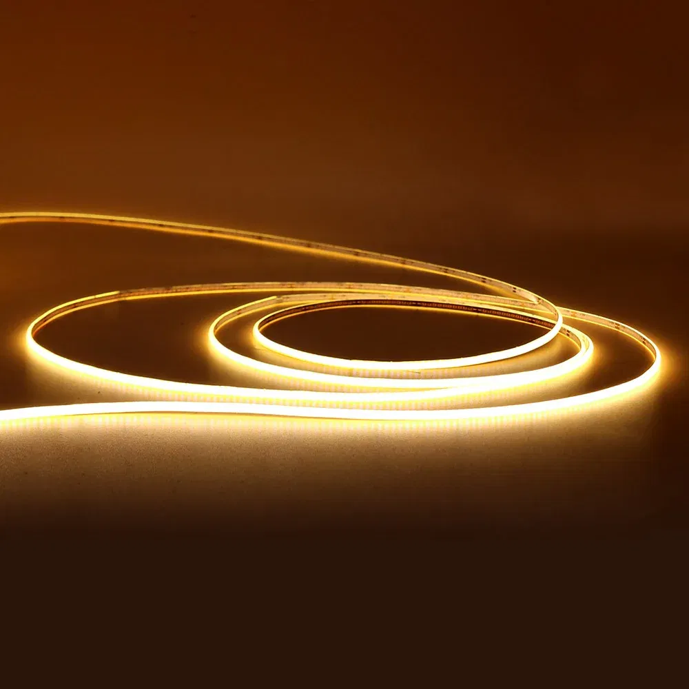 Emitting Color: Yellow, Color: Yellow, Length: 1m - 2.7mm Ultra Slim COB LED Strip Lights 480LEDs/m Flexible Linear Light Tape Diode Ribbon Backlight Red Amber Purple Car Dimmable