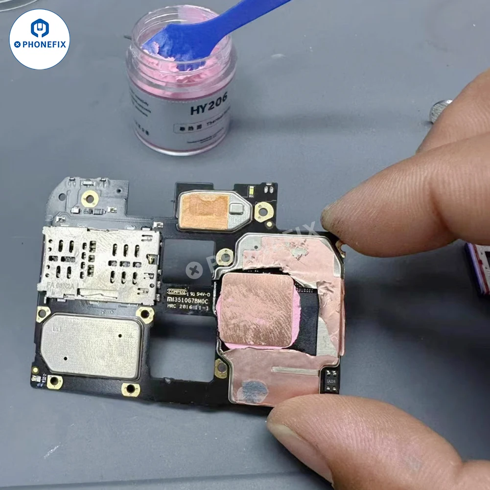 Color: WHITE - 0.1/0.3/0.5mm 100pcs Thin Pad Mobile Phone CPU Heat Sink Copper Sheet Thermal Conductive Pad for Motherboard Heating Dissipation