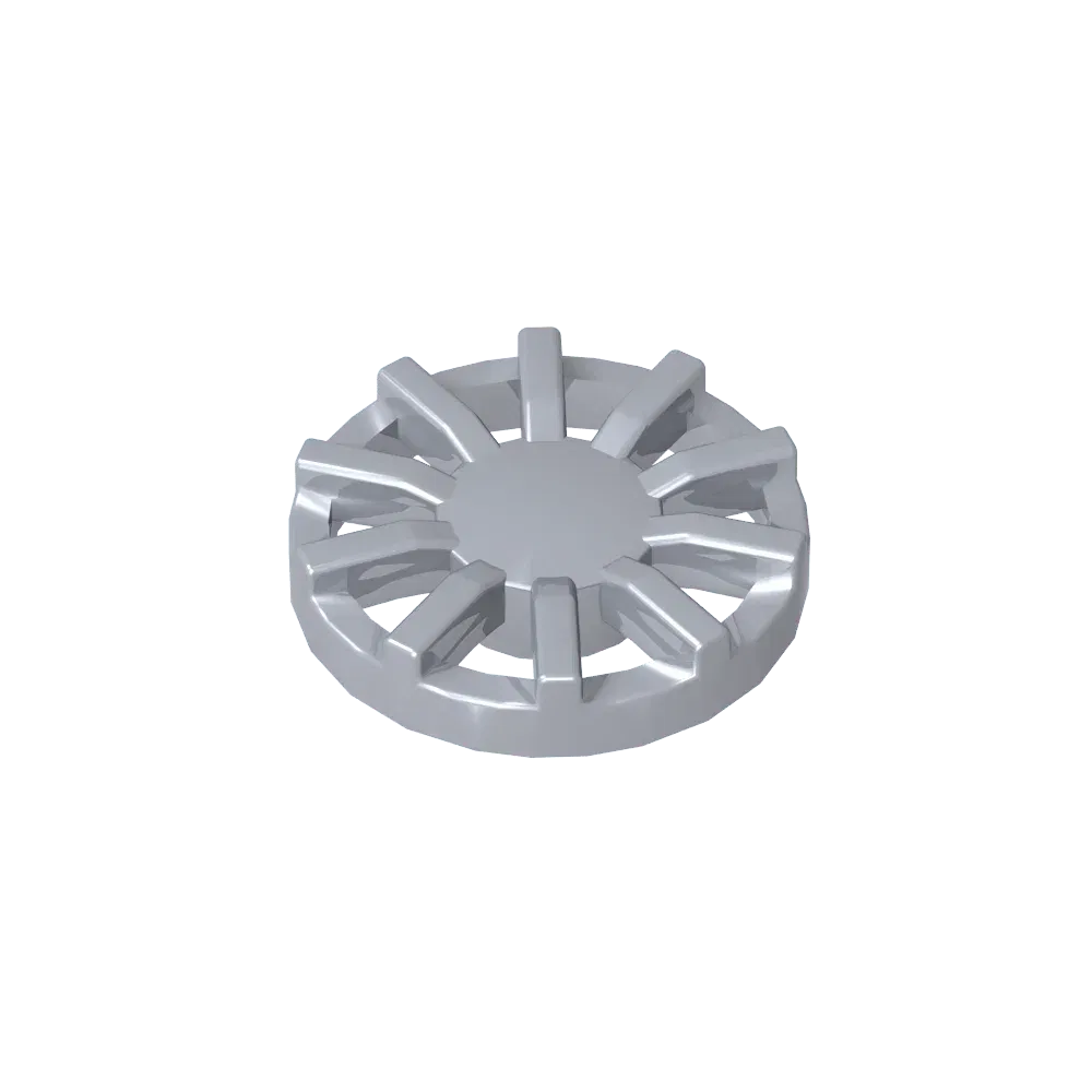 Color: WHITE - Gobricks GDS-21262 Wheel Cover 7 Spoke Y Shape - for Wheel 18976 compatible with lego 18978B Assembles Building Blocks