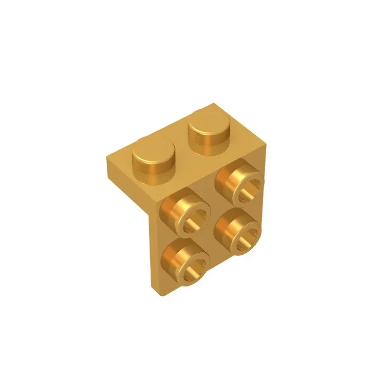 Color: army green - Gobricks GDS-641 ANGLE PLATE 1X2 / 2X2 compatible with lego 44728 21712 92411 children's toys Assembles Building Blocks