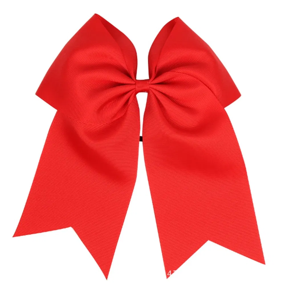 Color: Dark Grey - 18*19 CM Lovely Dovetail Ribbon Bowknot Baby Hair Rope Solid Color Handmade Bows Elastic Hairband Ponytail Headwear Kids Gifts
