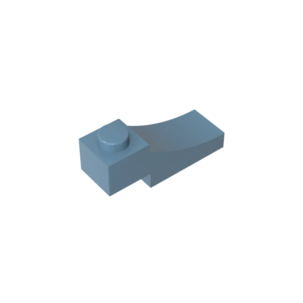 Color: CORAL RED - Gobricks GDS-2183 Brick Curved 3 x 1 with 2/3 Inverted Cutout compatible with lego 70681 Assembles Building Blocks
