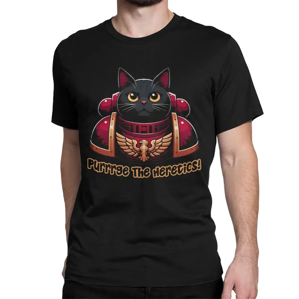 Color: Silver, Size: L - Awesome Adeptus Astartes T-Shirt Men Women's O Neck Pure Cotton T Shirts W-Warhammer 40k Short Sleeve Tee Shirt 6XL Tops