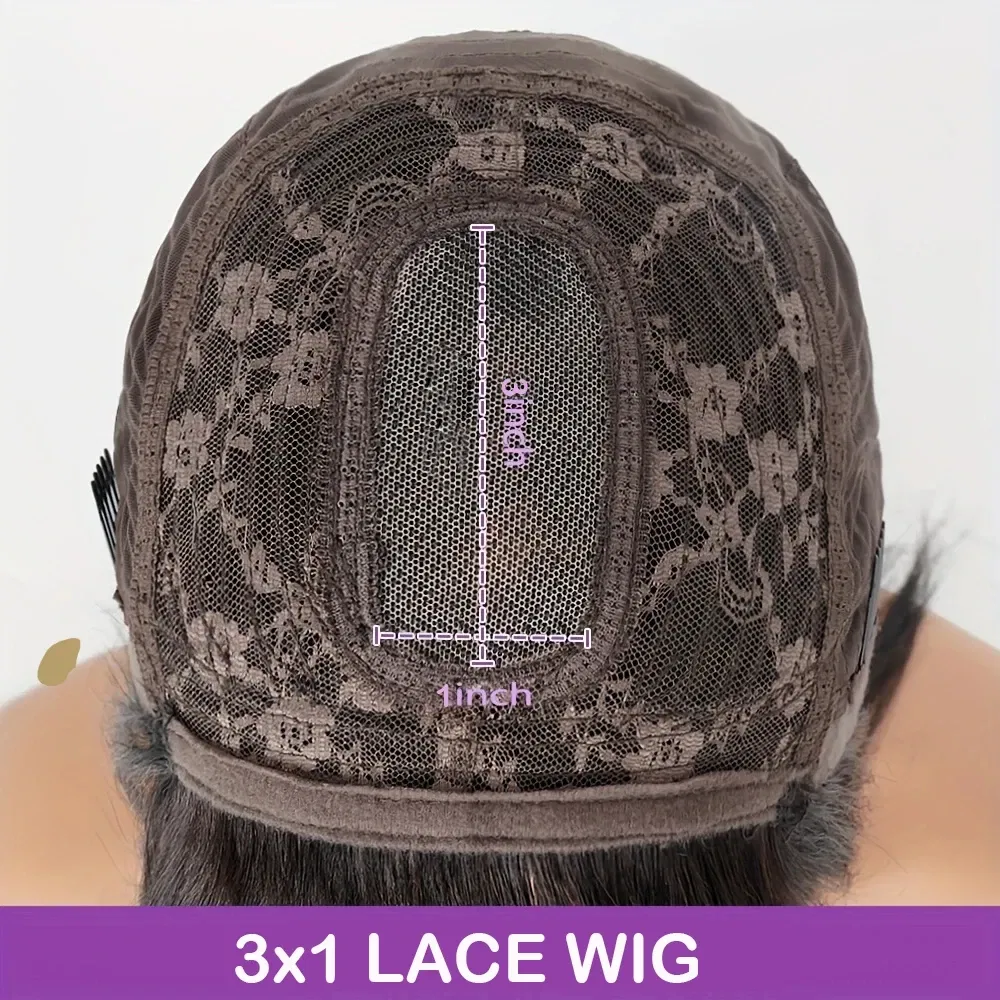 Stretched Length: 22INCHES, Lace Wig Type: 4*1, Density: 180%, Ships From: CHINA - 30 Inch 3X1 Middle Part Lace Human Hair Wig With Bangs For Women Straight Brazilian Wigs On Sale Cheap Fringe Short Bob Wigs
