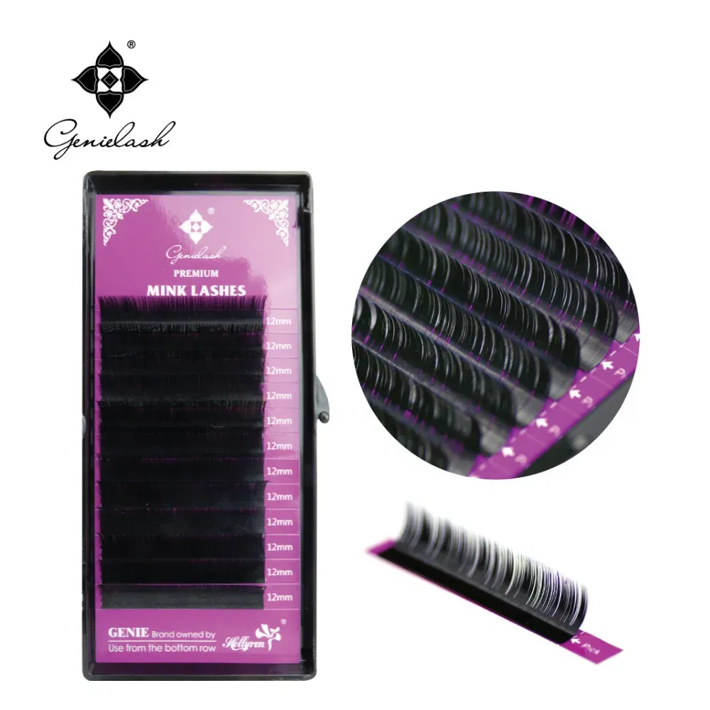 Curl: D, Thickness: 0.15MM, Length: MIX - Genie 20pcs/lot All Sizes Mink individual lash Extensions hybrid set volume eyelash extensions mega volume individual eyelashes