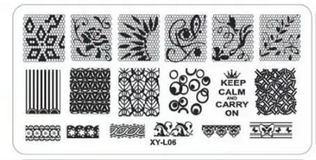 Color: army green - Kimcci Nail Stamping Plates Flamingo Nail Template Mandala Maple Leaf Stamp Nail Art Stamp Image Template Manicure Stencil Tools