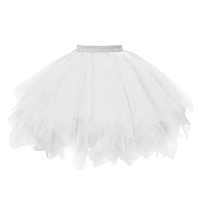Color: WHITE, Size: S - Fashion New Women's Tutu Skirt Rockabilly Petticoat for Carnival Costumes Tutu Underskirt Adul tDance Skirt Ballet Skirt Cosplay