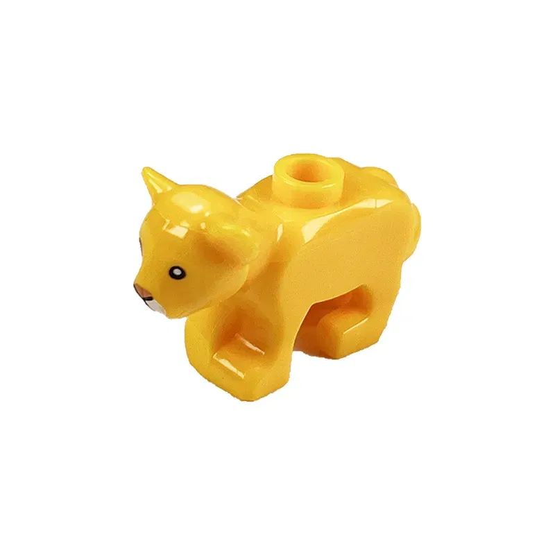 Color: Multicolor - MOC City Animal Building Block Figures Hare Dairy Cow Squirrel Dolphin Pug DIY Farm Street View Accessories Bricks Toys Gifts