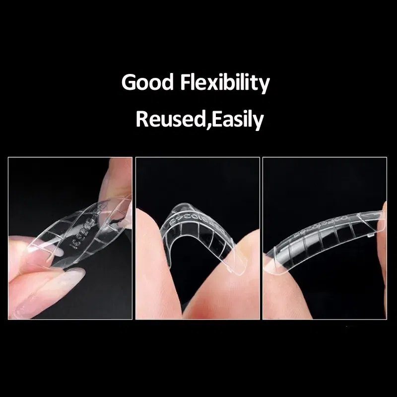 Color: Clear - 120pcs Nail Forms Full Cover False Nails Quick Building Mold Fake Nail Shaping Extend Top Molds For Gel Salon Manicure Art