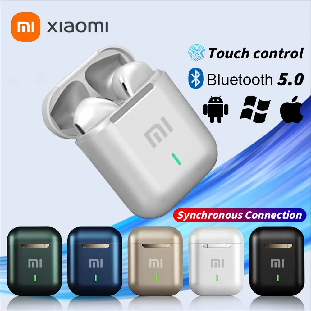 Color: WHITE - xiaomi J18 Wireless Earphone Bluetooth Headset 9D Noise Reduction Gaming Headset With Microphone TWS Ear Buds Hands-free Earbuds