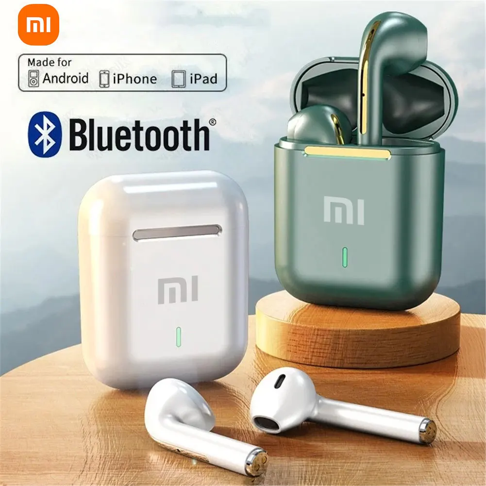 Color: WHITE - xiaomi J18 Wireless Earphone Bluetooth Headset 9D Noise Reduction Gaming Headset With Microphone TWS Ear Buds Hands-free Earbuds