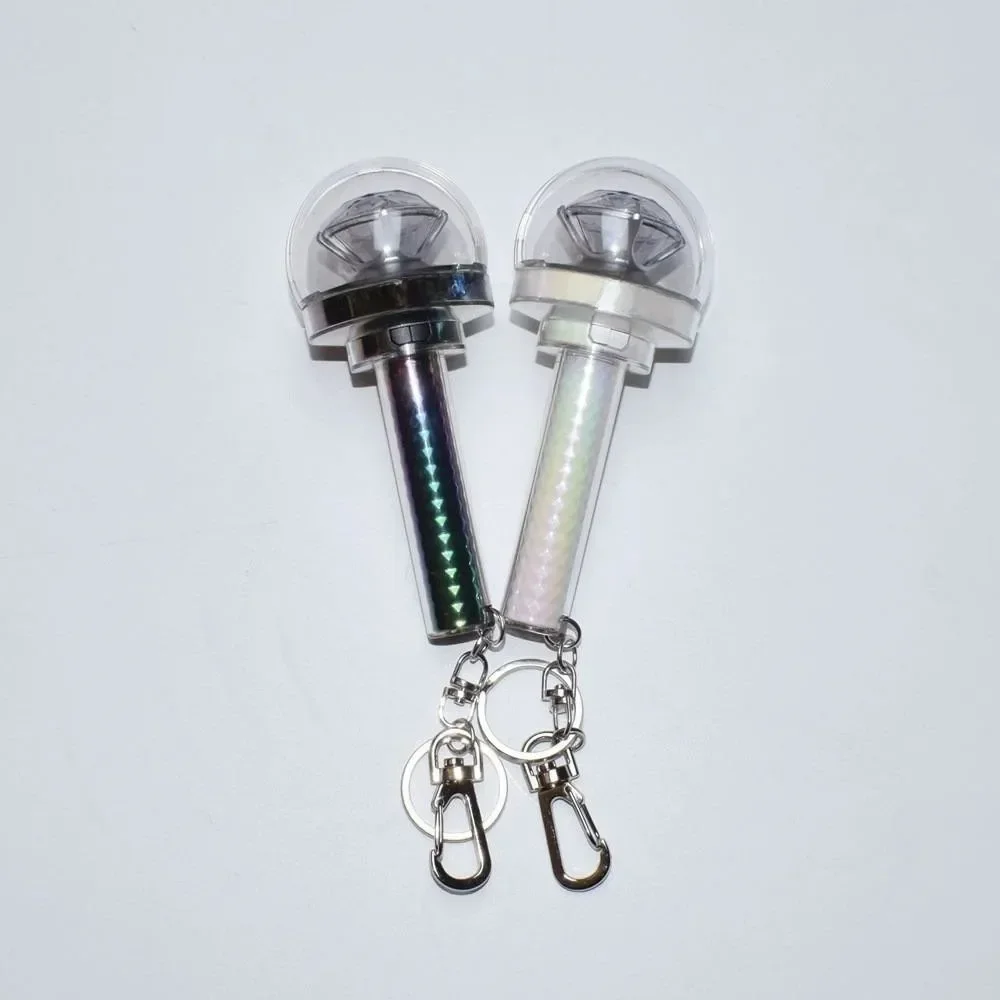 Color: Black - Kpop Idol JEONGHAN HOSHI WONWOO JUN THE8 Mini Lightstick Key Ring Glow Stick Keychains for Carat Gift