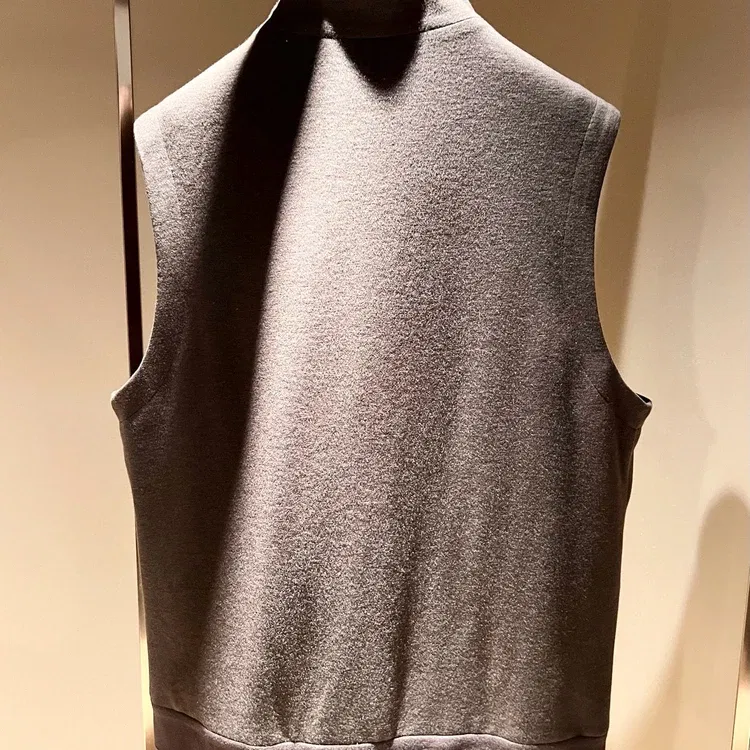 LP Italian stand-up collar solid color wool blended business casual simple vest