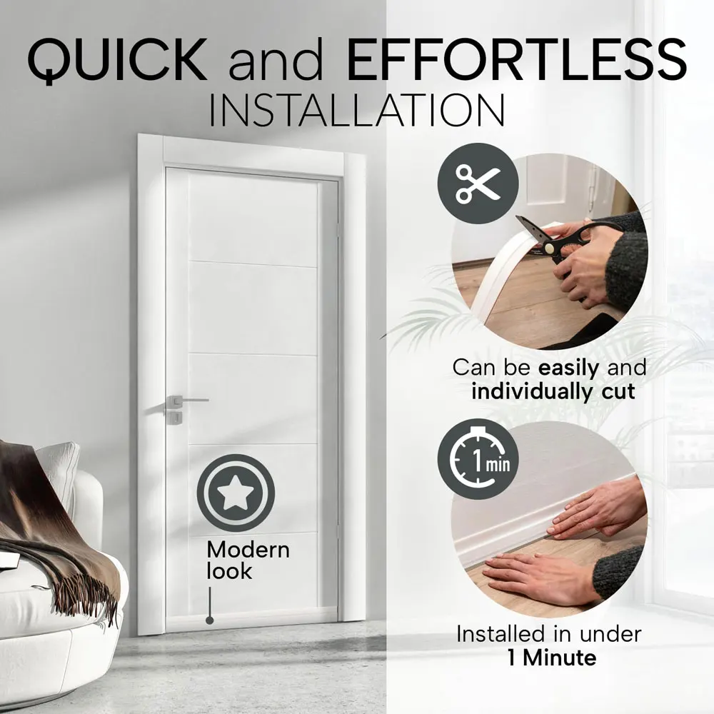 Color: GRAY, Length: 3M, Ships From: CHINA - Under Door Draft Stopper Stripping With Strong Adhesive For Bottom Of Doors Seal Dust-Proof Winter-Proof Block Light And Noise